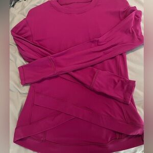 Lululemon mid-crop athletic cross over long sleeve shirt